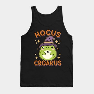 Hocus Croakus Kawaii Witch Frog Cute Halloween Tank Top